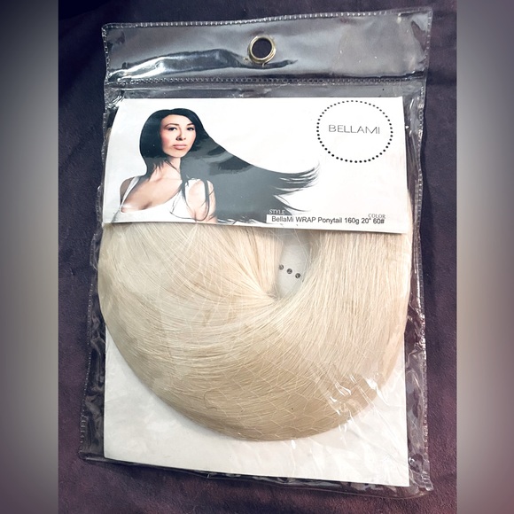 NEW!! BELLAMI Faux Wrap Ponytail Color #60 Platinum blonde - Picture 1 of 6